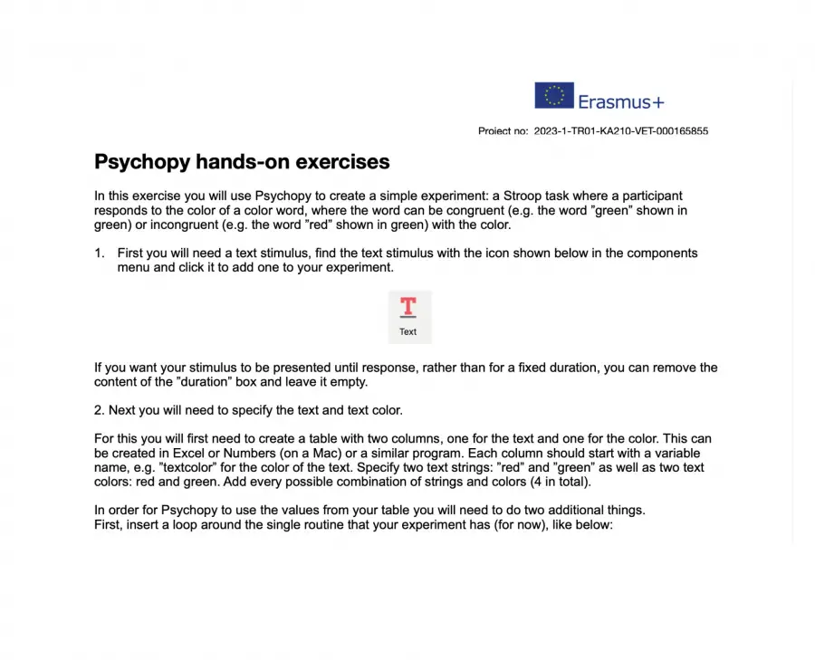 Psychopy Hands-On Exercises