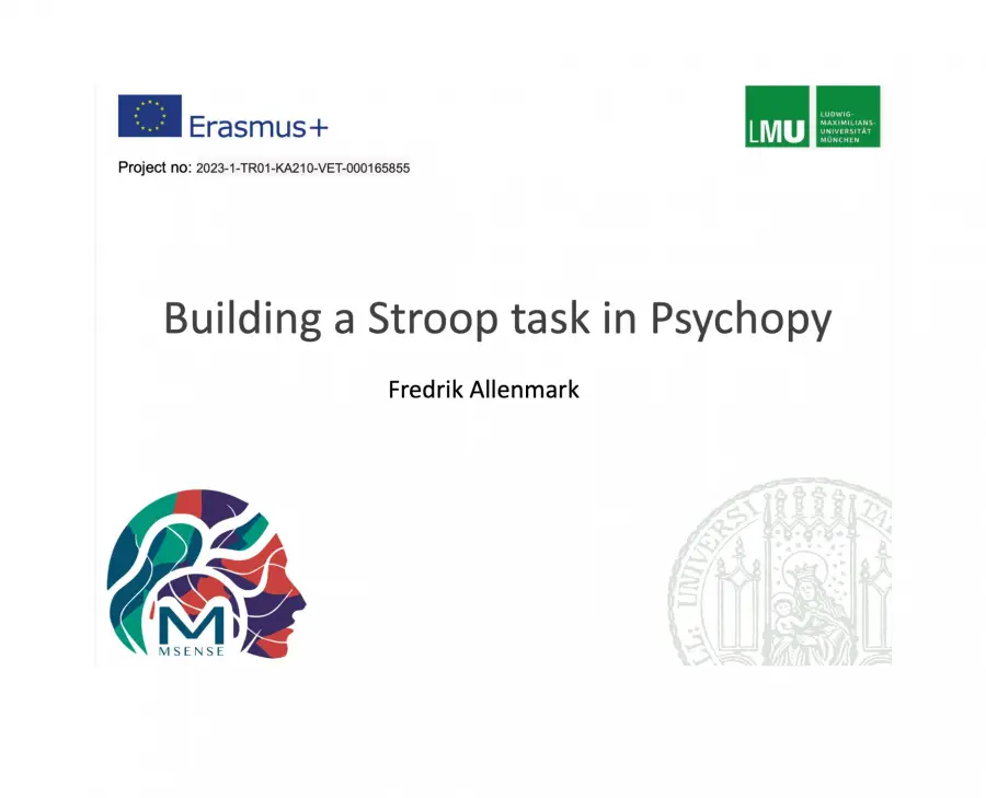Building a Stroop Task in Psychopy