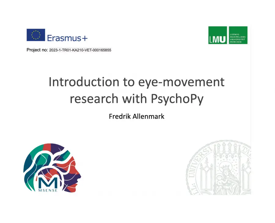 Introduction to Eye-Movement Research with PsychoPy